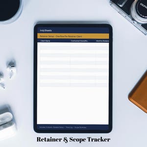 Feuille de calcul de suivi des missions freelance | Journal des heures travaillées par client (Excel, Google Sheets)