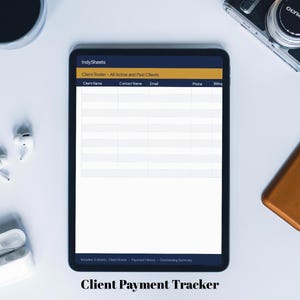 Arkusz kalkulacyjny do śledzenia płatności klientów | Dziennik faktur freelancerów (Excel, Arkusze Google)