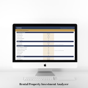 Rental Property Investment Analyzer | Cap Rate Calculator | Cash Flow Spreadsheet | Real Estate Excel image 4