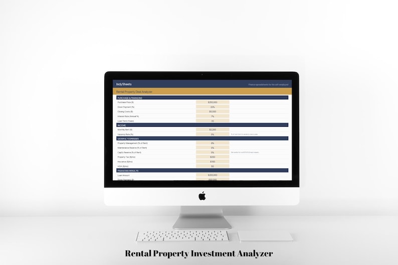 Rental Property Investment Analyzer | Cap Rate Calculator | Cash Flow Spreadsheet | Real Estate Excel image 4