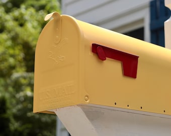 Butter Yellow, Hand-Painted, Custom Mailbox. Add Instant Curb Appeal.