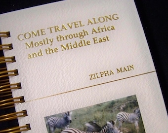 Travel journal blank book Africa Middle East planner notebook diary altered book guidebook
