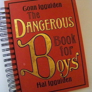 Boys book journal diary planner notebook Dangerous Book for Boys series altered book journal