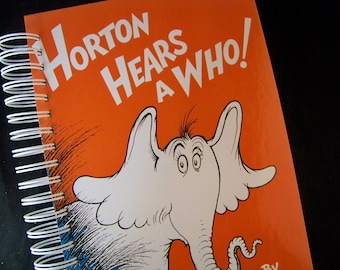 Horton Hears a Who! Seuss classic blank book journal notebook scrapbook junk journal elephant