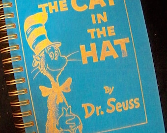 Dr. Seuss Cat in the Hat blank book journal diary planner old book crafted into a journal