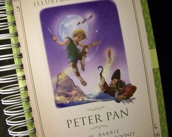Peter Pan blank book journal diary planner notebook spiral binding Tinkerbell Captain Hook childrens classic book