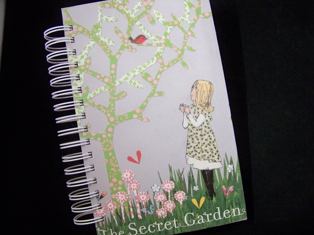 Secret Garden Book Journal Planner Altered Book Notebook Upcycled - Etsy