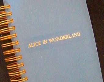 Alice in Wonderland blank book journal diary planner notebook White Rabbit Cheshire cat Queen of Hearts