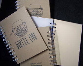 NEW Notebookies letterpress printing small batch handdrawn art notebook journal blank paper enviro-friendly little pocket sized notepads