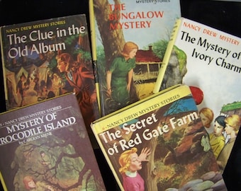Nancy Drew classics book journals diary planner notebook altered book Carolyn Keene mystery stories detective gift for women nostalgic gift