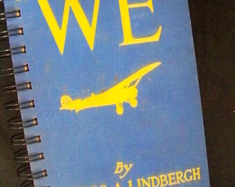 Lindbergh blank book journal Charles Lindbergh Spirit of St Louis transAtlantic pilot flight airplane diary planner notebook blank paper