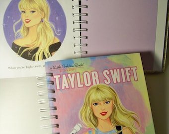 Taylor Swift blank journal autograph book notebook diary blank paper Swifties fangirl Little Golden Book music journal Travis Kelce Chiefs