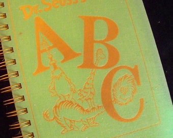 Seuss ABC childhood favorite book crafted into a blank book journal diary notebook planneer