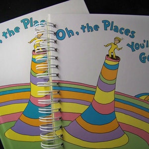 Send us your book to REBIND Seuss book journal graduation teachers sign every year add more pages Oh the Places You'll Go