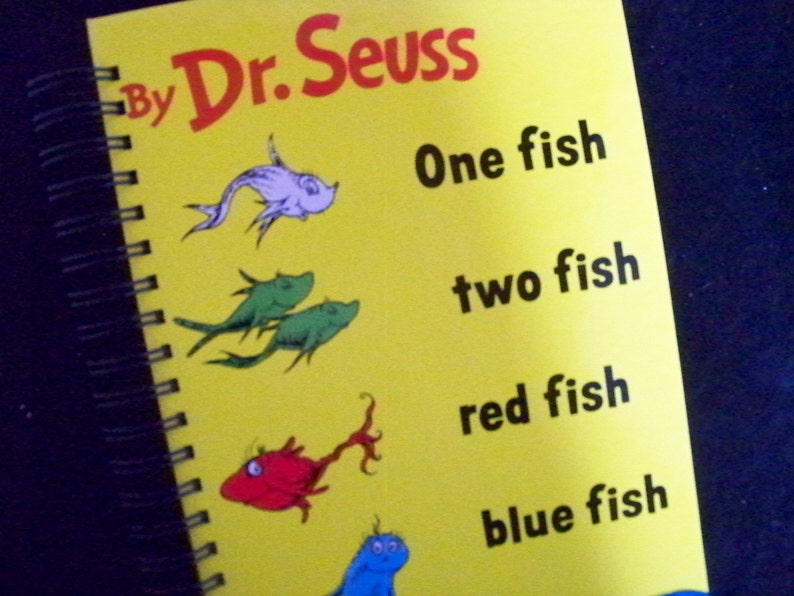 Seuss One Fish Two Fish blank book journal diary planner image 1