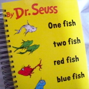 Seuss One Fish Two Fish blank book journal diary planner image 5