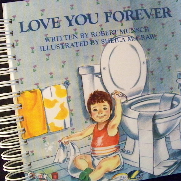 Love You Forever blank book journal diary planner altered book