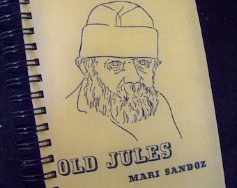 Old Jules Mari Sandoz blank book journal diary planner notebook Nebraska Great Plains writer altered book