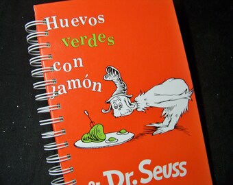 Green Eggs and Ham SPANISH version blank book journal diary planner notebook Dr Seuss