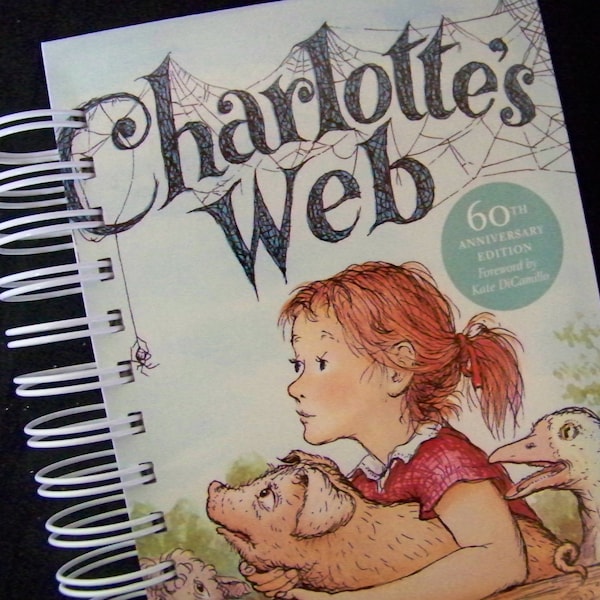 ADDRESS BOOK Charlotte's Web altered book journal diary planner pig Wilbur farm A to Z tabs