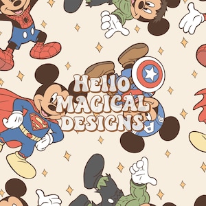 Superhero Mouse Seamless Pattern , Hero Mouse Repeating File