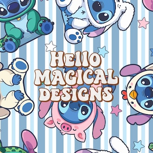 Kawaii Blue Monster Seamless Pattern, Repeating File, Digital Download