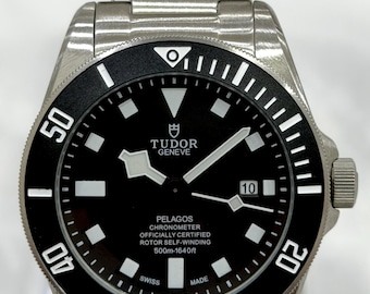 Orologio subacqueo automatico vintage Tudor Pelagos da uomo con quadrante nero, orologio da polso di lusso selezionato da CarryCue