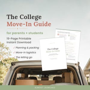 College Packing List and Move-In Guide | Printable Dorm Room Checklist & Freshman Dorm Essentials