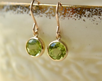 Peridot earrings, Gem earrings, Green stone, August birthstone jewellery, Women gift ideas