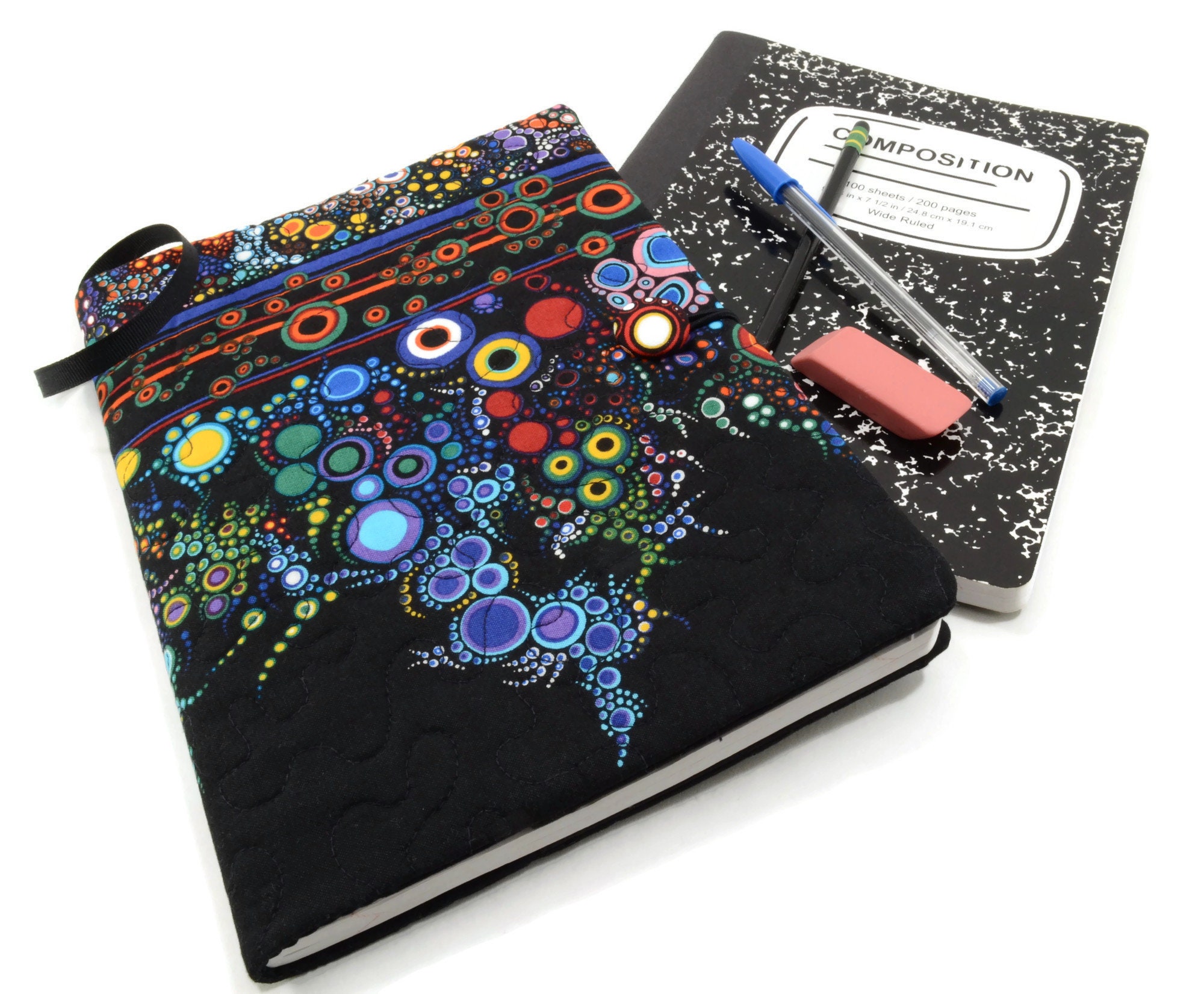 Handmade black fabric sketchbook journal- Choose from 100 to 200