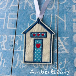 Beach Hut Decor, Gift for her, embroidered sign for the home, summerhouse, beach style, holiday home accessories, small gift for teacher,