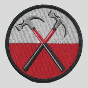 Parche bordado de martillo psicodélico, insignia con diseño de álbum de rock, 7,6 cm (para planchar o coser)