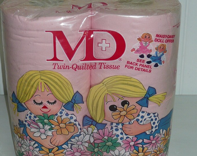 RESERVED Vintage PINK Toilet Paper MD Brand Twin Quilted Etsy