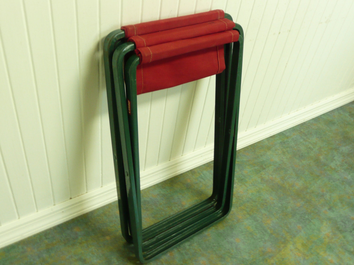 Two Vintage Camp Chairs Coleman Camping Fishing Stools Set Etsy