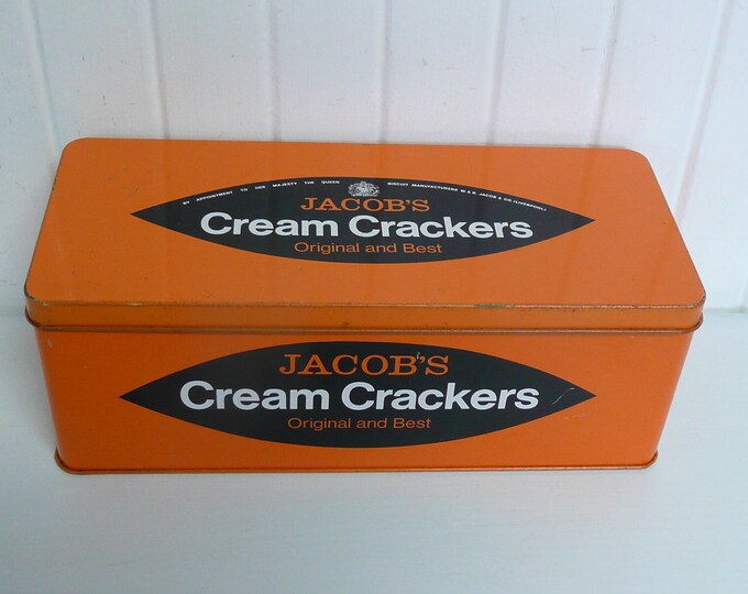 Vintage Jacob's Cream Crackers Tin With Lid Made by Etsy