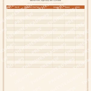 Registro di apicoltura / Diario dell'apiario, Ispezione degli alveari, Guida alla raccolta (Download in PDF) immagine 6