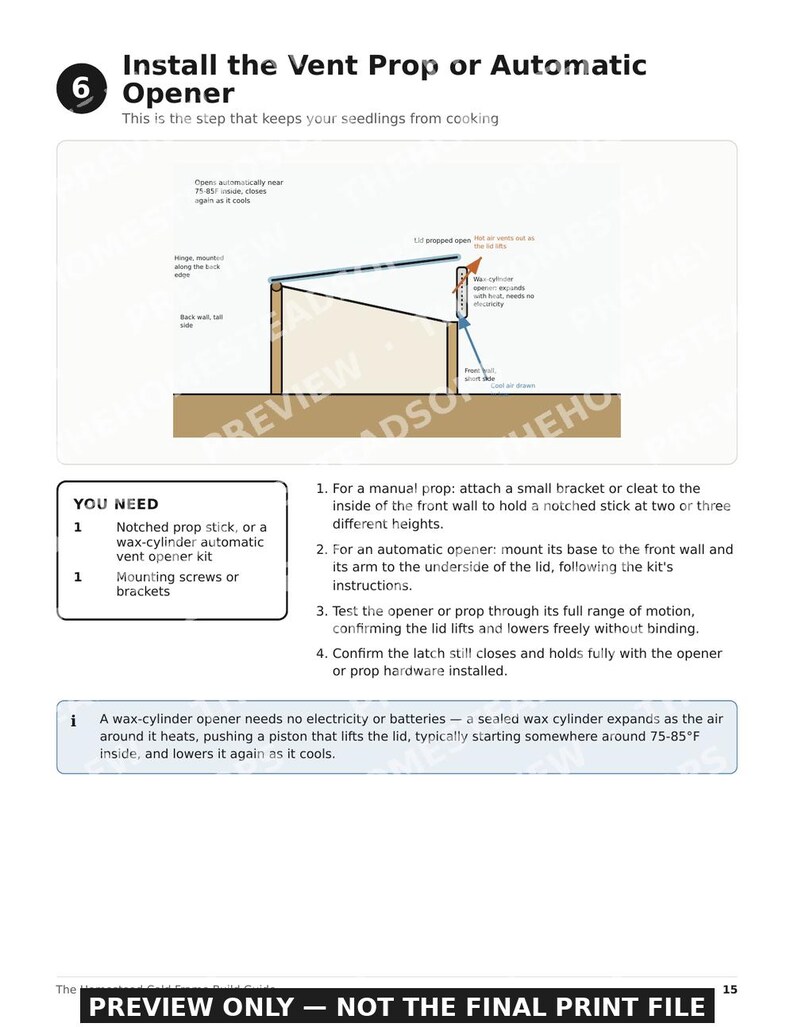 Anleitung zum Bau von Frühbeeten | Baupläne für Anzuchtkästen zum Selbermachen | Saisonverlängerung | Druckbare PDF-Datei Bild 3
