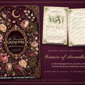 Aromatherapy Book | Homemade Herbal Salves, Oils, Candles and Hydrosols | Foraging Guide for Canada & Northern US | Grimoire PDF image 1
