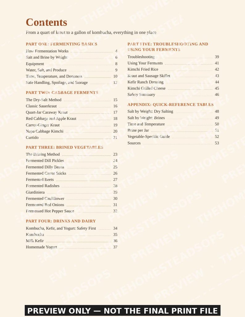 Libro de fermentación / Recetas de kimchi, chucrut, encurtidos y kombucha / Guía de proporción de sal y salmuera / Libro de cocina en PDF para principiantes sobre fermentación imagen 2
