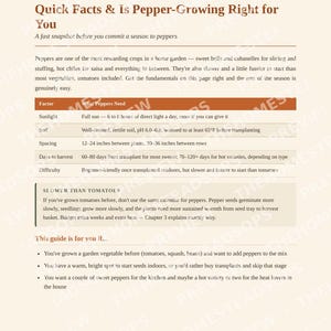 Growing Peppers Guide | Sweet & Hot Pepper Growing PDF | Quick-Grow Beginner Printable image 2