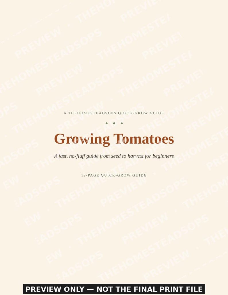 Quick-Grow Tomato Guide | Beginner Gardening PDF (12 Pages) image 1