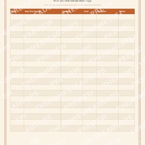 Libro de registro para gallinas / Planificador para criadores de gallinas domésticas / Registro de producción y salud de huevos / PDF imprimible imagen 7