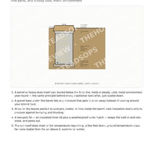 Guía para construir una bodega subterránea casera con barriles / Sistema de almacenamiento de alimentos para el fin de semana (PDF) imagen 2