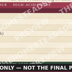 Cute Canning Times Chart | Printable Kitchen Wall Art | Water Bath & Pressure Canning Reference | Storybook Style Print image 3