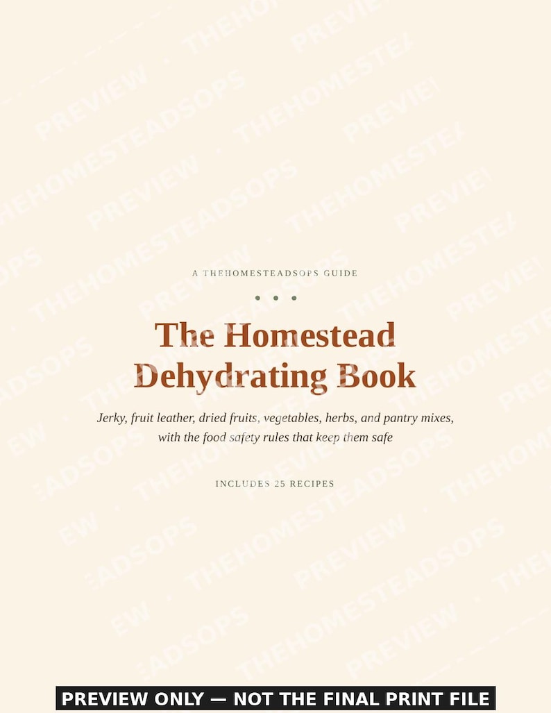 Dehydrating Book | Jerky, Fruit Leather, Dried Fruit, Vegetables and Herbs | Food Dehydrator Recipes | USDA Safe Jerky | PDF Cookbook image 1