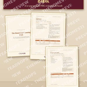 Preserving Starter Bundle | 3 Printable Kitchen Wall Charts + Home Canning Book PDF | Canning Times, Jam Ratios, Preserving Calendar image 6