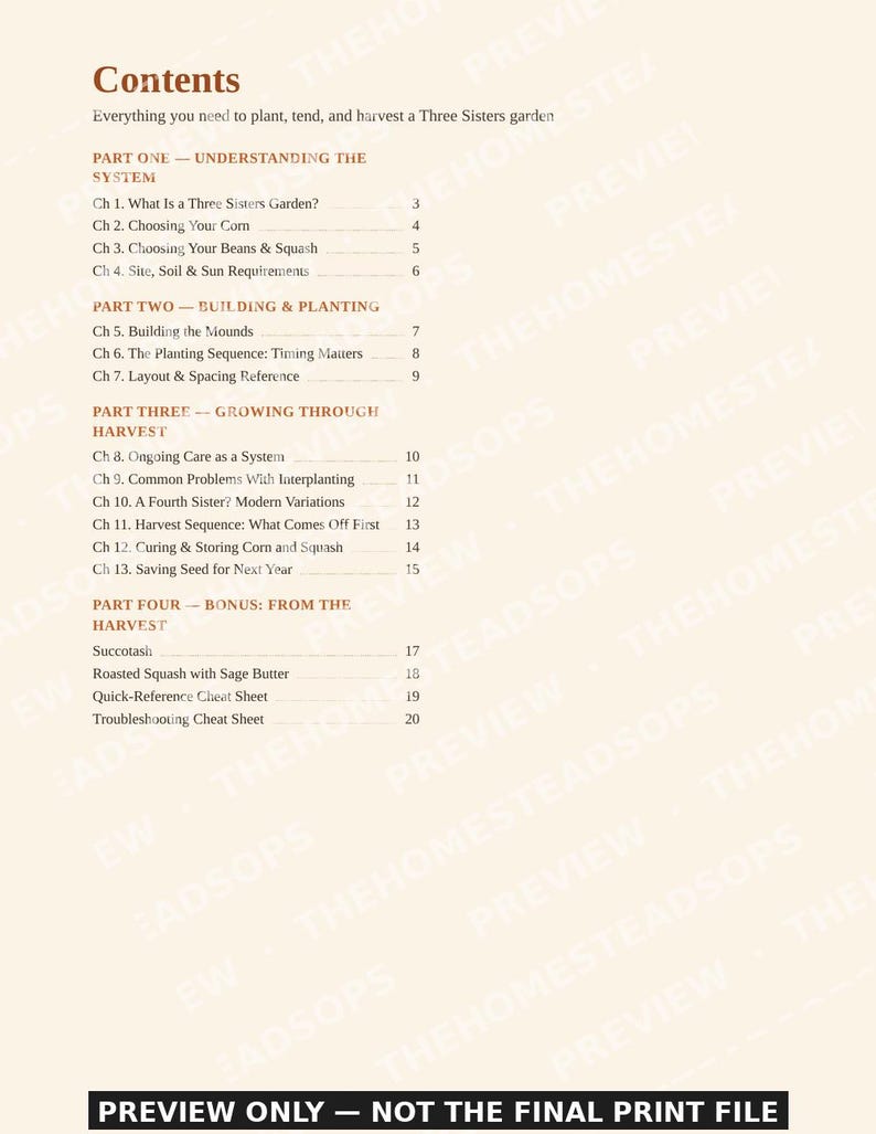Three Sisters Garden Guide | Corn Beans Squash Companion Planting | Indigenous Method | Printable PDF image 2