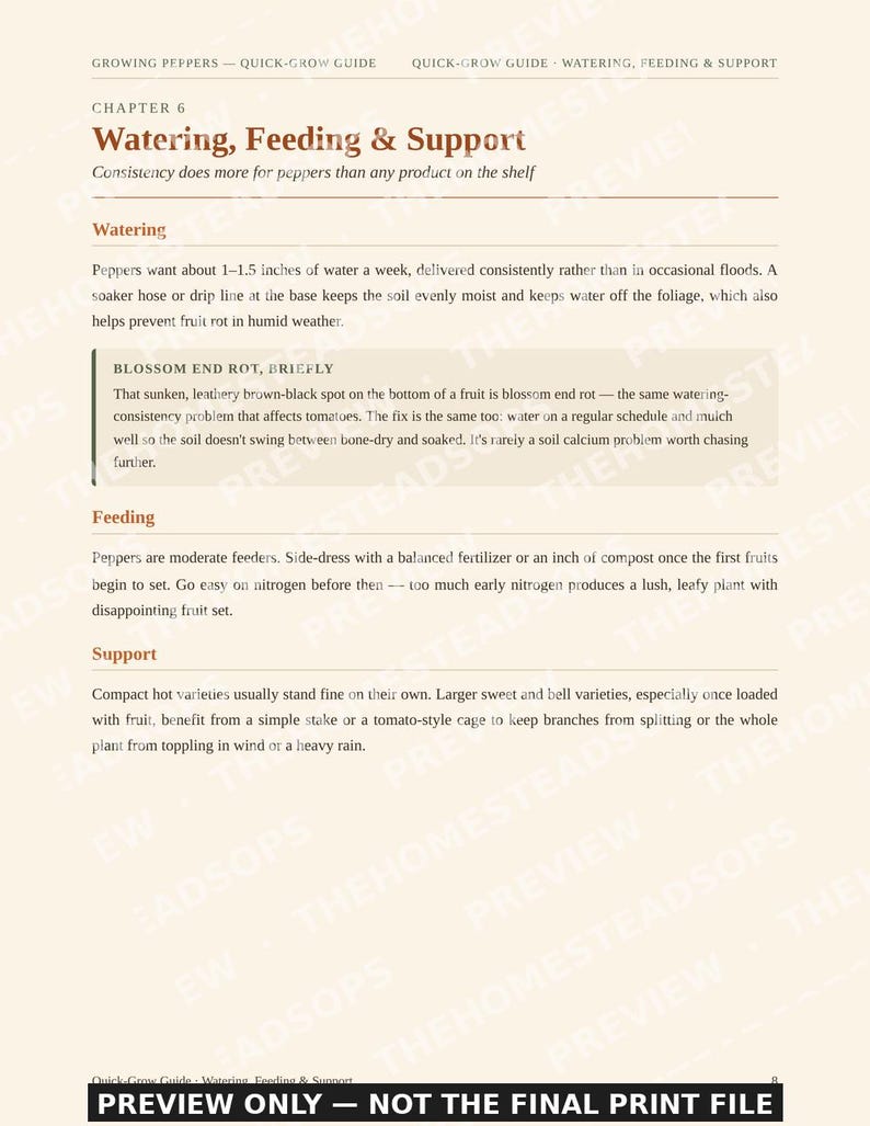 Growing Peppers Guide | Sweet & Hot Pepper Growing PDF | Quick-Grow Beginner Printable image 10