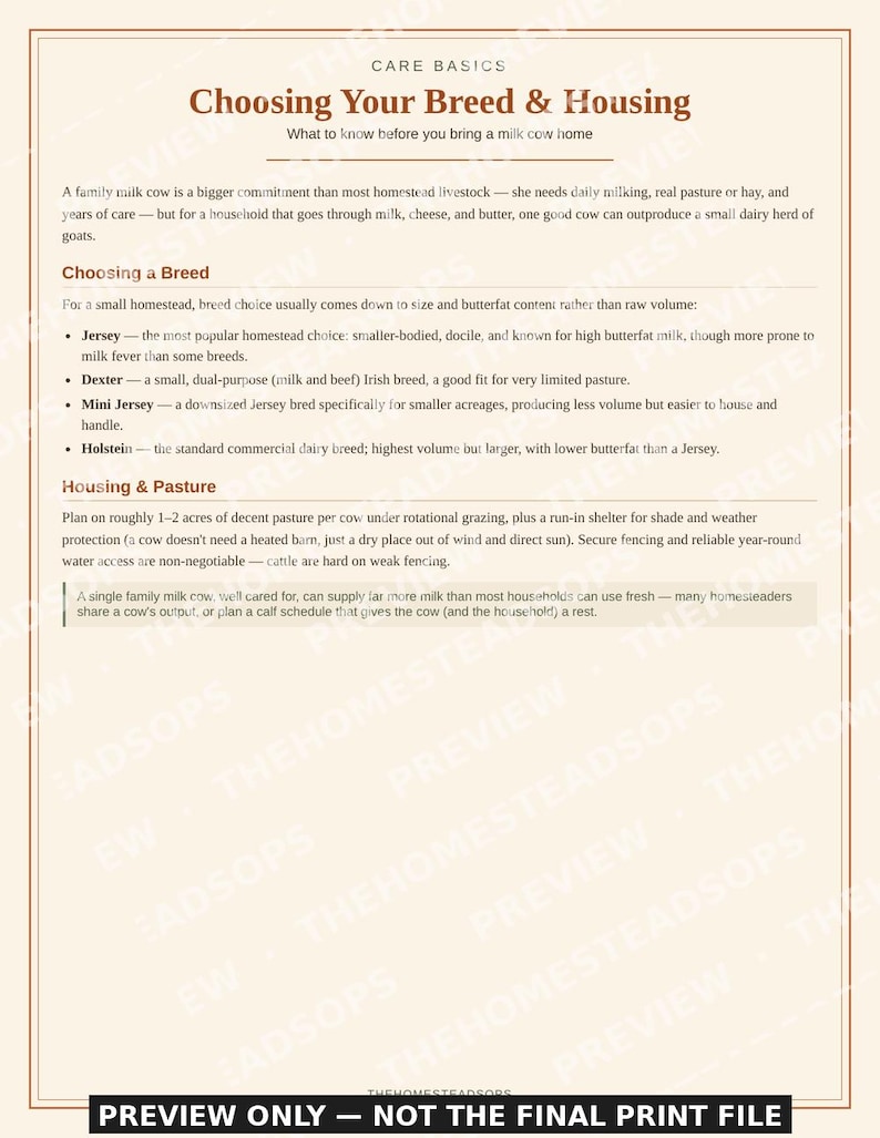 Dairy Cow Record Book | Milk Cow Keeping Log | Breeding & Health Tracker | Printable PDF image 2