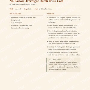 Bread Baking Book | Homemade Bread From Scratch, Sourdough, Yeast and No Yeast Recipes | Flour Guide | PDF Cookbook image 10